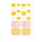 Full-Cover Glitter Powder Toenail Wraps Stickers, Flower Star Tartan Self-adhesive Toenail Art Polish Decals, for Woman Girls DIY Toenails Art Design, Yellow, Flower Pattern, 9.5x5.8cm