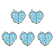 Alloy Enamel Split Pendant, with Rhinestone, Cadmium Free & Nickel Free & Lead Free, Platinum, Broken Heart with Word Best Friend, Deep Sky Blue, 31x30.5x2mm, Hole: 2mm