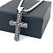 Men's Stainless Steel Cross Pendant Necklaces, Stainless Steel Color