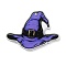 Halloween Theme Double Sided Printed Acrylic Big Pendants, Hat, 38x50x3mm, Hole: 2mm