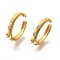 Brass Pave Clear Cubic Zirconia Open Cuff Ring Settings, for Half-drilled Beads, Real 18K Gold Plated, Pin: 0.9mm, 3.5~5mm, Inner Diameter: Adjustable