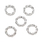 Brass Linking Rings, Twisted Ring Shape, Rack Plating, Long-Lasting Plated, Lead Free & Cadmium Free, Platinum, 8x1.5mm, Inner Diameter: 5mm