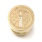 Christmas Golden Tone Wax Seal Brass Stamp Heads, for Wax Seal Stamp, Candle, 15x14mm, Hole: 7mm