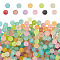 5 Bags Transparent Frosted Glass Beads, Round, Mixed Color, 4~4.5x4mm, Hole: 1mm, about 100pcs/bag