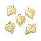 Brass Micro Pave Cubic Zirconia Pendants, with Jump Ring, Real 18K Gold Plated, Long-Lasting Plated, Lead Free & Cadmium Free & Nickel Free, Heart, Clear, 20x16x2mm, Jump Ring: 5x1mm, 3mm Inner Diameter