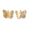 Brass Pendants, Cadmium Free & Nickel Free & Lead Free, Butterfly Charm, Real 18K Gold Plated, 19x24x3mm, Hole: 1.4mm