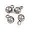 304 Stainless Steel Charms, Round Charm, Anti-Tarnish, Stainless Steel Color, 8x5mm, Hole: 1.8mm