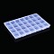 Plastic Bead Storage Containers, 18 Compartments, Rectangle, Clear, 28.5x19.5x2.2cm, Compartment: 44.5x60.5mm