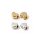 100Pcs 2 Colors CCB Plastic Beads, Heart, Golden & Stainless Steel Color, 6x7x3.5mm, Hole: 1.8mm, 50pcs/color