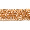 Transparent Electroplate Glass Beads Strands, Pearl Luster Plated, Faceted, Bicone, Peru, 4x4mm, Hole: 0.8mm, about 80~85pcs/strand, 30~32cm