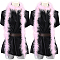 Turkey Feather Strips, Pink, 2000x50mm