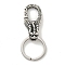 Tibetan Style 316 Surgical Stainless Steel Fittings with 304 Stainless Steel Key Ring, Animal, Lion, 70mm