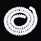 Opaque Spray Painted Glass Beads, Rondelle, White, 6~6.5x3mm, Hole: 1mm, about 103~118pcs/strand, 14.57~14.96 inch(37~38cm)