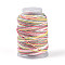 35M Segment Dyed Macrame Cotton Cord, Round Braided Rope, for Wall Hanging, Crafts, Gift Wrapping, Colorful, 1mm, about 38.28 Yards(35m)/Roll