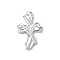 Brass Pendants, Cross, Rack Plating, Long-Lasting Plated, Cadmium Free & Lead Free, Platinum, 25x17x3mm, Hole: 1.4mm