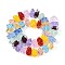 Glass Beads Strands, Flower, Colorful, 7~8x11~14x11~14mm, Hole: 1.2mm, about 40pcs/strand, 12.01''(30.5cm)