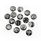 Glass Cabochons, For DIY Projects, Half Round/Dome with Tree Pattern, Mixed Color, 25x6mm
