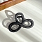 Solid Color Hollow Bowknot Plastic Large Claw Hair Clips, for Women Girl Thick Hair, Black, 55~60x84.5~88mm