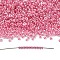 TOHO Demi Round Seed Beads, Japanese Seed Beads, Inside Colours, (1082) Inside Color Crystal/Hot Pink Lined, 11/0, 2.2x0.9mm, about 1733pcs/10g