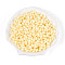 Opaque Colours Luster Glass Seed Beads, Round Hole, Oval, Light Goldenrod Yellow, 6.5~7x4~4.5mm, Hole: 0.9~1mm, about 2645pcs/pound