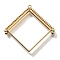 Alloy Open Back Bezel Pendants, For DIY UV Resin, Epoxy Resin, Cadmium Free & Nickel Free & Lead Free, Rhombus, Light Gold, 42.5x43x3.5mm, Hole: 1.4mm