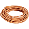 5M Round Braided Cowhide Letter Cord, Sandy Brown, 3mm, about 5.47 Yards(5m)/Set