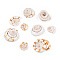 Natural Shiva Eye Shell Beads, Flat Round, Seashell Color, 12~22x7~13mm, Hole: 1~2mm