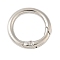 Alloy Spring Gate Rings, Platinum, 23.5x4mm