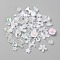 Resin Cabochons, Nail Art Decoration Accessories, Mixed Shape, White, 5.5~12x5.5~11x1~4mm