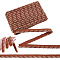 12.5M Polyester Twist Lip Cord Trim, Upholstery Trim Edge Sewing Piping Cord for Curtain Sofa Decoration, Chocolate, 17x10mm, about 13.67 Yards(12.5m)/Bundle