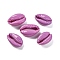 Baking Painted Cowrie Shell Beads, No Hole/Undrilled, Orchid, 14.5~22x9~15.5x6~9.5mm