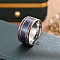 201 Stainless Steel Finger Rings, Wide Band Rings for Men, Dragon, Inner Diameter: 18.4mm