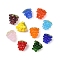 Handmade Lampwork Beads, Grape, Mixed Color, 11.5~12.5x10.5~12.5mm, Hole: 1.4~1.6mm