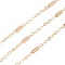 Brass Cable Chains, Column, Light Gold, 530mm
