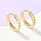 Heart Brass Hoop Earrings, Rack Plating, Lead Free & Cadmium Free, Long-Lasting Plated, Real 18K Gold Plated, 15x2.5mm