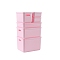 Plastic Storage Box Mini Model, Micro Landscape Dollhouse Accessories, Pretending Prop Decorations, Pink, 31~44x44~63x14~40mm, 6pcs/set