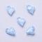 Acrylic Pendants, Imitation Pearl, Heart, Faceted, Light Blue, 11x9x4mm, Hole: 0.5mm