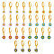 28Pcs 7 Colors Brass Enamel Dangle Leverback Earrings, Sunflower Shape Jewelry for Women, Mixed Color, 23x7mm, 4Pcs/color
