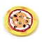 Opaque Resin Decoden Cabochons, Imitation Food, Pizza, 53x56x7mm