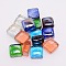 Glass Cabochons, Square, for Home Decorate, Mixed Color, 24.5x24.5x14.5mm, 50pcs/bag
