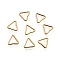 304 Stainless Steel Adjuster Triangle Buckles, Quick Link Connector, Fit for Top Drilled Beads, Webbing, Strapping Bags, Real 18K Gold Plated, 7x7.5x0.8mm, Inner Diameter: 5x6mm