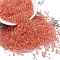 Transparent Inside Colours Glass Seed Beads, Cylinder, Indian Red, 1.6x1.3mm, Hole: 0.8mm, about 60000pcs/pound