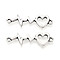 Tibetan Style Alloy Links/Connectors, Heartbeat, Cadmium Free & Lead Free, Antique Silver, 33x10x2mm, Hole: 1.5~1.6mm, about 806pcs/1000g