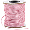 Elastic Round Jewelry Beading Cords Nylon Threads, Pink, 1.2mm, about 100yards/roll(300 feet/roll)