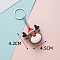 PVC Plastic Keychain, Christmas Theme, Deer, Pendant: 4.2x4.5cm
