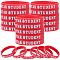 Word Star Student Silicone Cord Bracelet Wristband, Red, Inner Diameter: 2-1/2 inch(6.3cm)