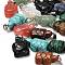 Natural & Synthetic Mixed Gemstone Pendants, with 201 Stainless Steel Finding, Turtle, 26~27x15.5x7.5mm, Hole: 4x7.5mm