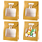 Rectangle Paper Gift Bags, with Clear Window, Ribbon Bowknot Decorated Candy Tote for Birthday, Wedding, Dark Goldenrod, 24x19x9cm