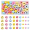DIY Findings Kits, include Imitation Rabbit Hair European Beads, Round & Rondelle Silicone Focal Beads, Mixed Color, 12~20x6~15m, Hole: 2~4mm