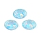 Glass Cabochons, Faceted, Oval, Cyan, 14x10x5mm, 36pcs/set